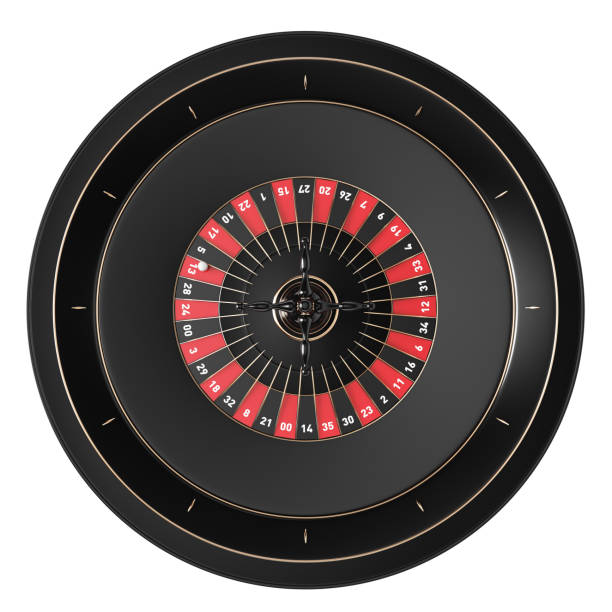 roda de roleta 3d - vista superior - roulette roulette wheel gambling roulette table - fotografias e filmes do acervo