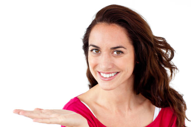 istock Radiant businesswoman promoting 856703298