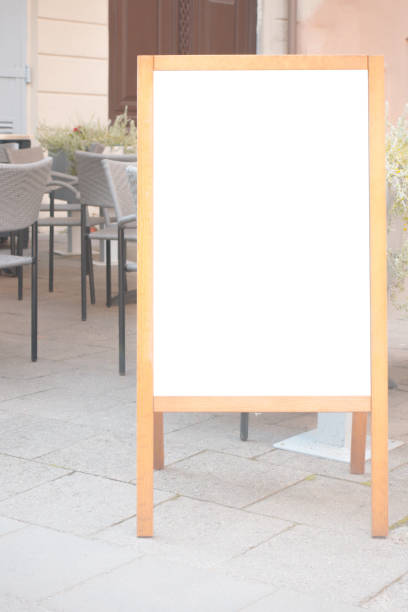 istock Signboard frame stand blank menu cafe, bar, restaurant outdoors. 856706920