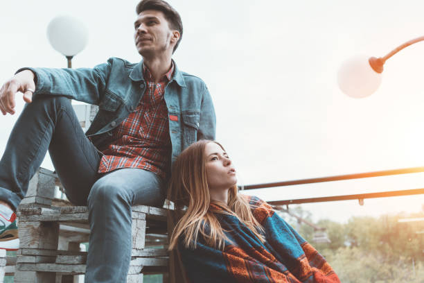 istock Happy couple spending time together on the street 856710254