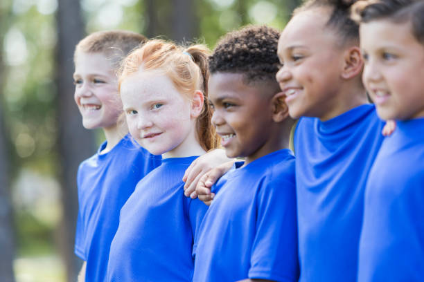 istock Multi-ethnic children at soccer camp 856713982