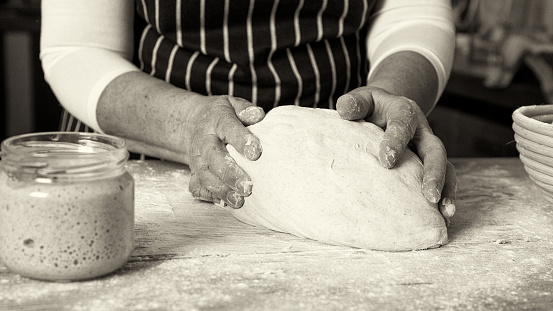 Flour dough for making artisan bread