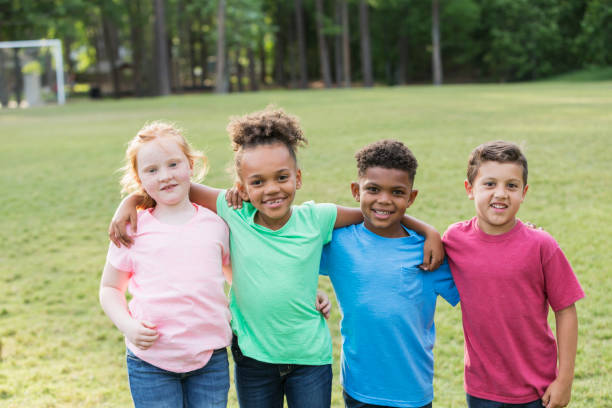 istock Multi-ethnic group of children a the park 856717852