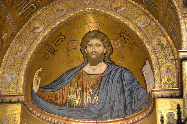 istock Jesus Christ - Byzantine mosaic 856718046