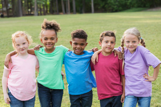 istock Multi-ethnic group of children a the park 856720722