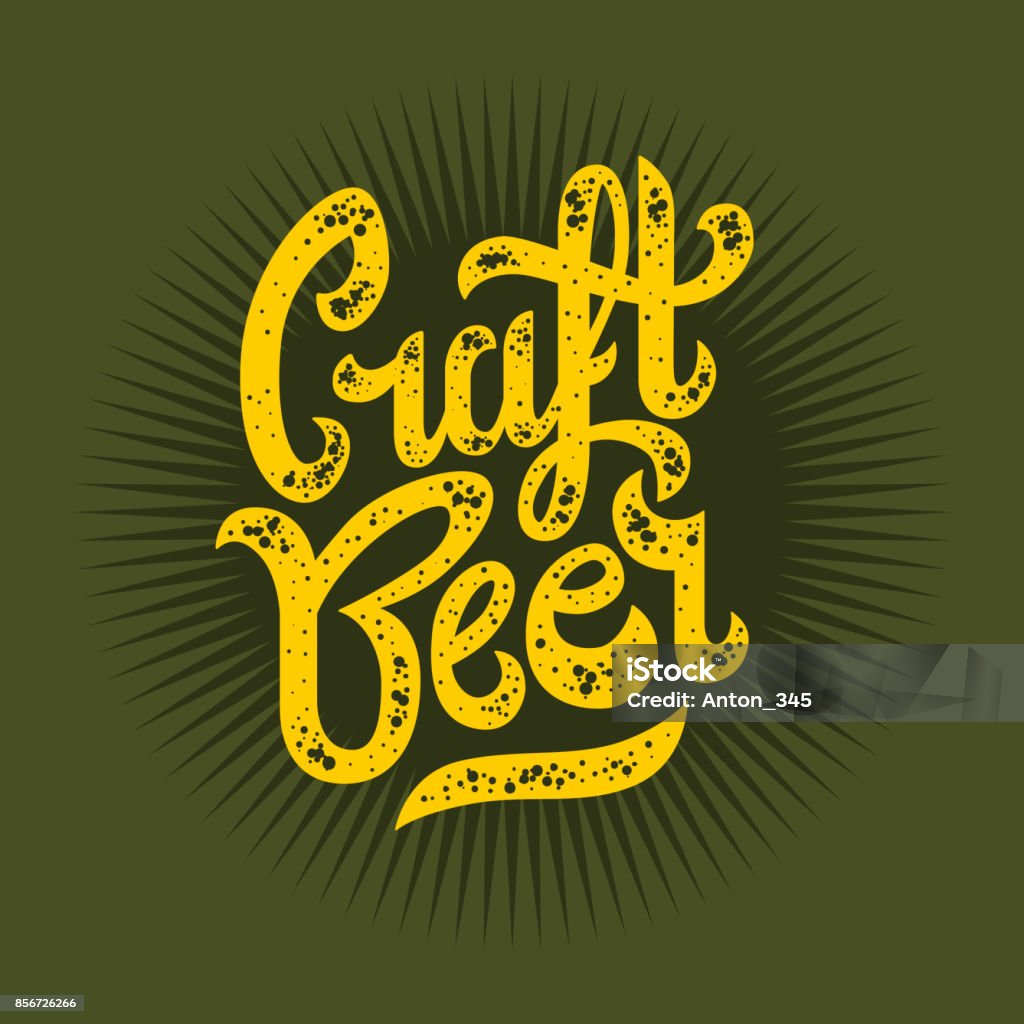 Craft Beer Lettering Craft Beer Script Lettering Logo Vector Graphic Stock Illustration ...