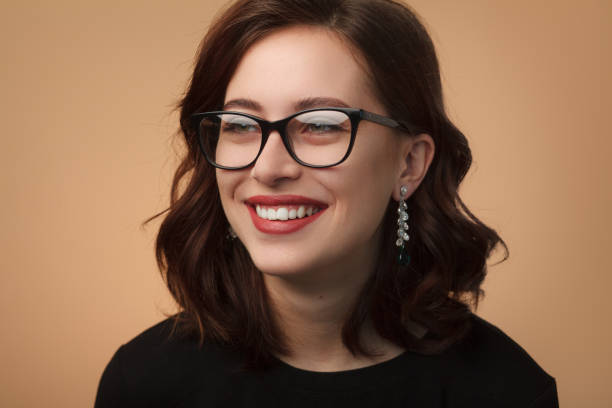 istock Charming woman in glasses 856730760