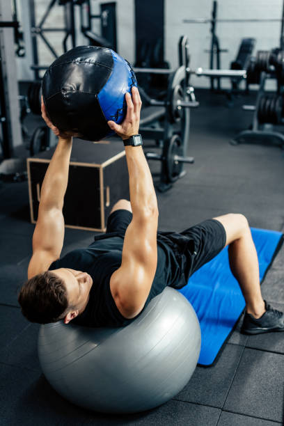 istock sportsman with medicine ball 856746708