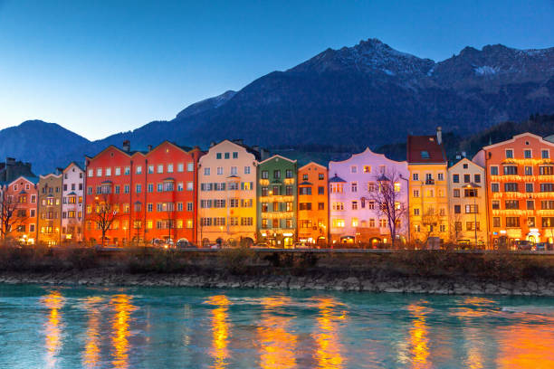 istock Innsbruck at night, Austria 856773436