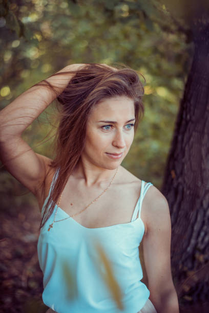 Beautiful girl in nature