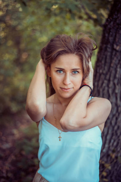istock Beautiful girl in nature 856780604