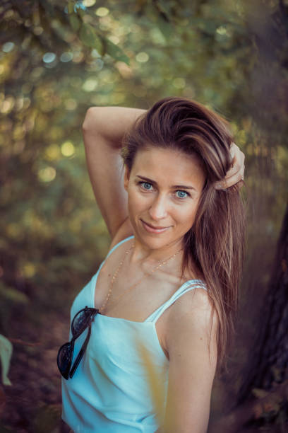 istock Beautiful girl in nature 856780664