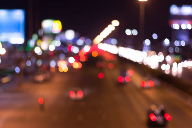 istock Abstract background of  blur lighting during traffic jam 856791828