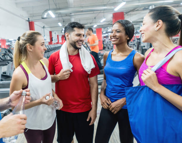 istock Happy group of people at the gym 856794748