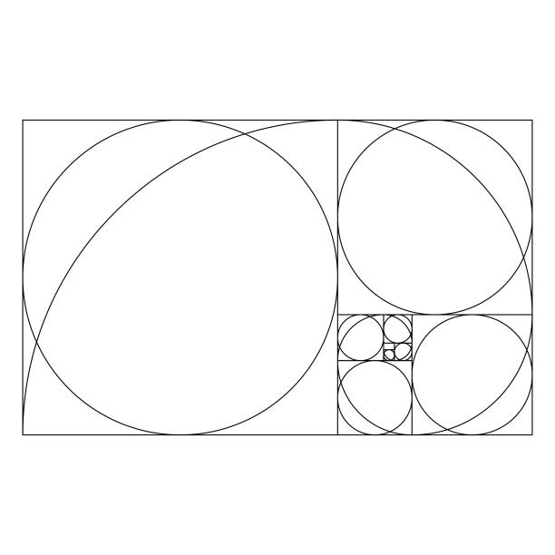 동그라미 비례와 황금 비율 서식 파일 - abstract learning education ancient stock illustrations