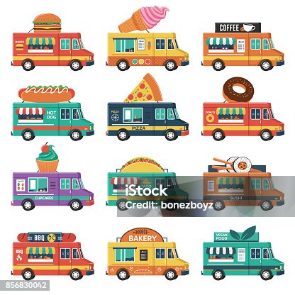 1,472 Cartoon Food Truck Illustrations & Clip Art - iStock