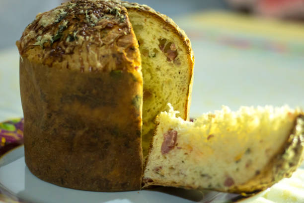 istock Salted Panettone with sausage and cheese 856846230