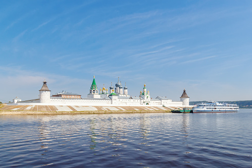 Summer view of the Makarevsky Monastery from the Volga river
