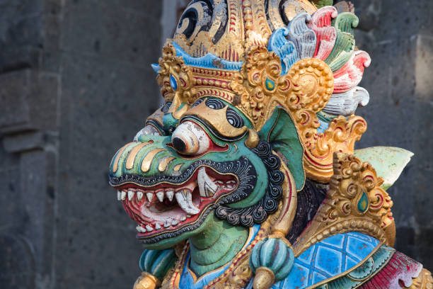 istock Traditional Balinese God statue in temple. Indonesia 856850348