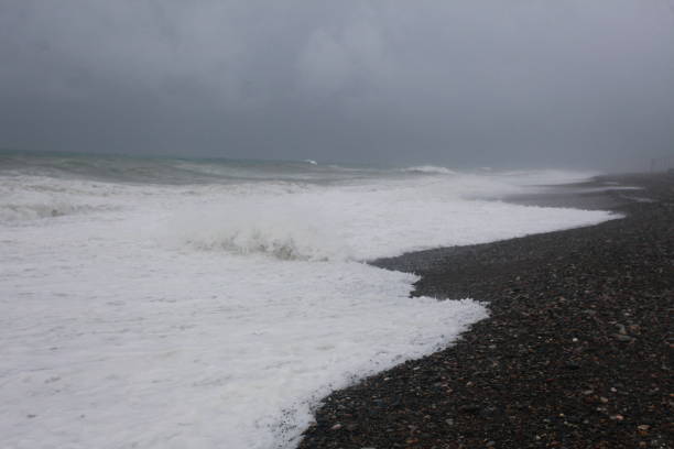 istock storm waves and rain on the sea beach black sea 856854006