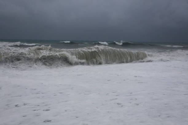 istock storm waves and rain on the sea beach black sea 856854082