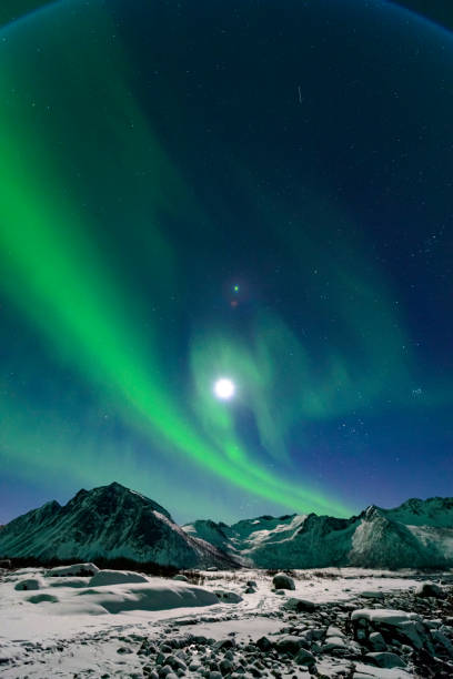 istock Aurora Northern Polar light in night sky over Northern Norway 856854734