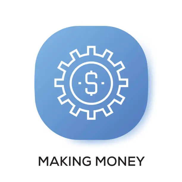 Vector illustration of MAKING MONEY APP ICON