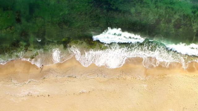 4K Drone view of coastline