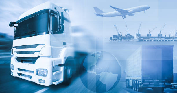 istock Truck on Highway with sunset 856857760