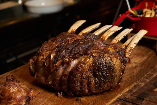 istock Delicious barbecued lamb ribs 856858938