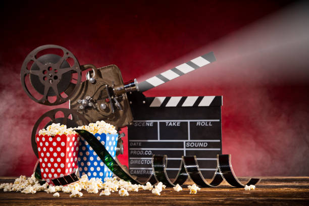 istock Old style movie projector, close-up 856859190