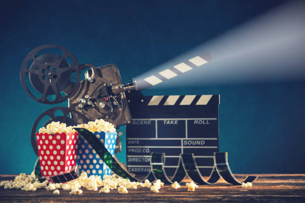 istock Old style movie projector, close-up 856861514