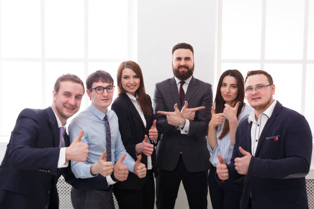istock Business team celebrate agreement in office 856862750