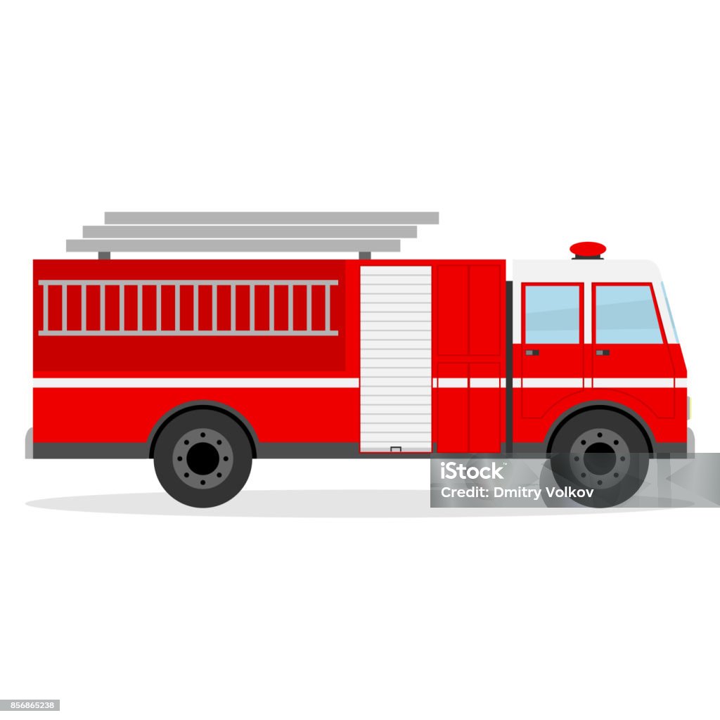 Simple Fire Engine Picture Fire Engine Stock Illustration - Download Image Now - Accidents and ...