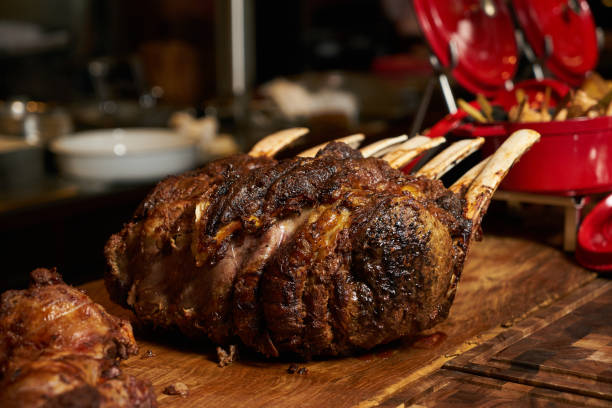 istock Delicious barbecued lamb ribs 856866208