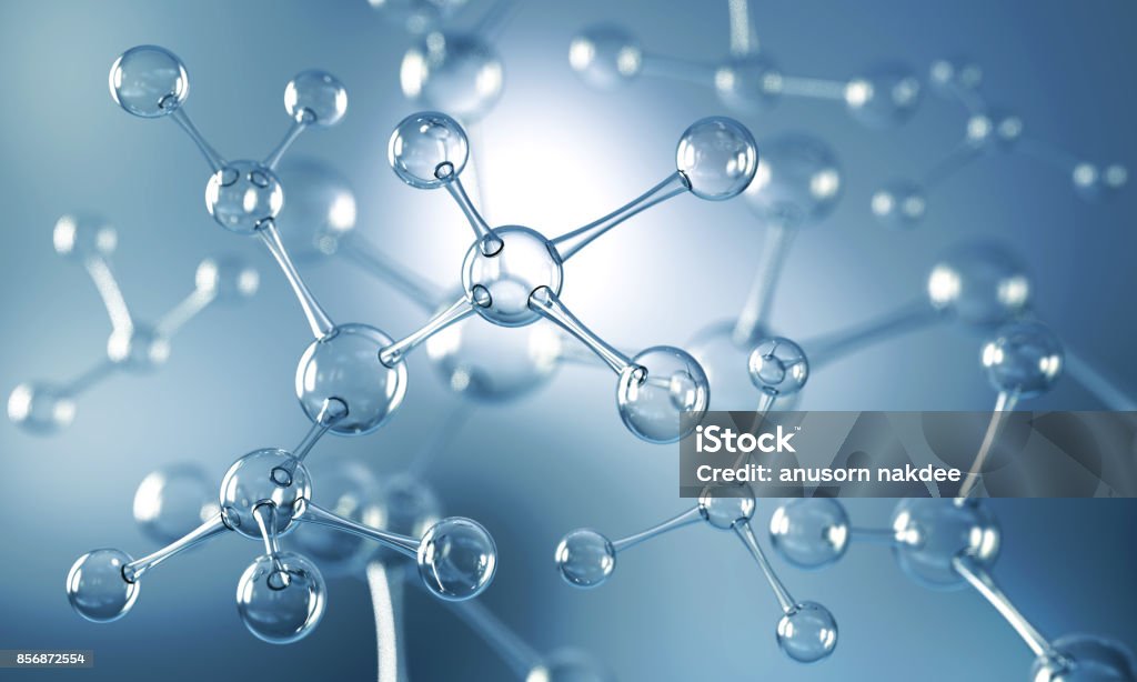 Abstract background of atom or molecule structure Abstract background of atom or molecule structure, Medical background, 3d illustration. Molecule Stock Photo