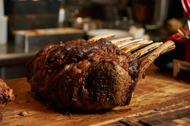 istock Delicious barbecued lamb ribs 856876544