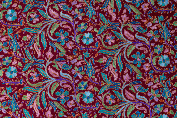 istock Detail handmade pashmina shawl with delicate embroidery. 856877436