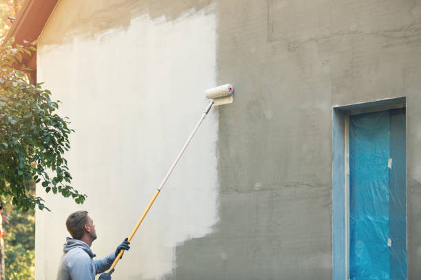 istock house painter painting building exterior with roller 856887906