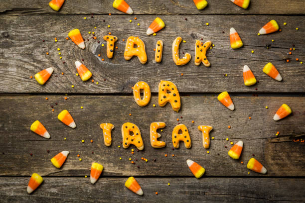 istock Halloween concept with cookies and candies 856887942