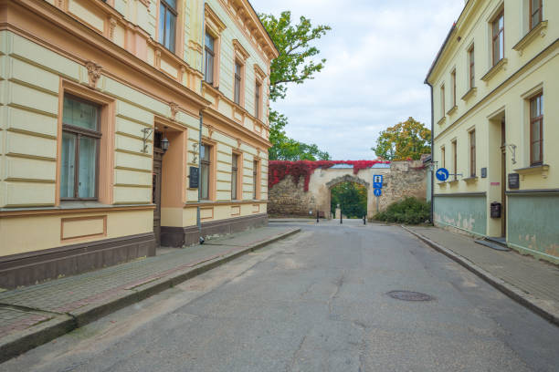 Old town, city, castle  and park in Cesis, Latvia. 2017