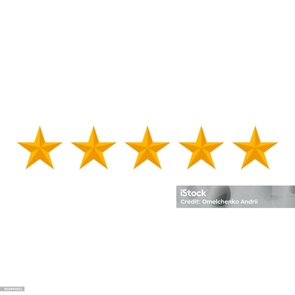 rating stars isolated on white background Luxury Hotel stock vector