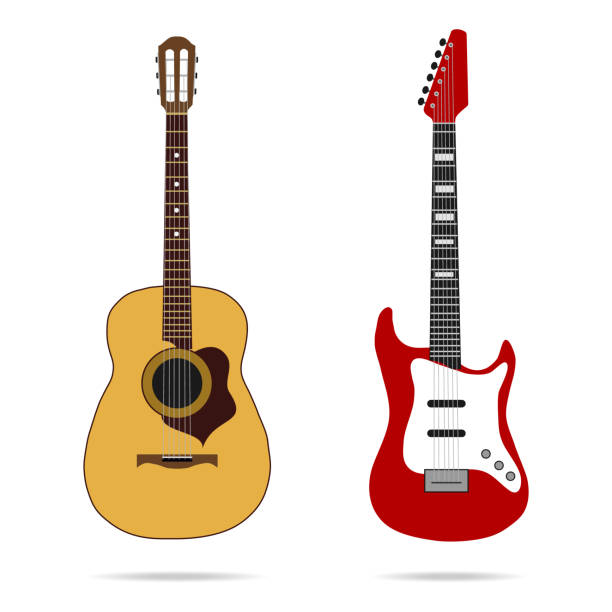 Guitar icon Guitar icon. Flat design, vector illustration, vector. guitar stock illustrations