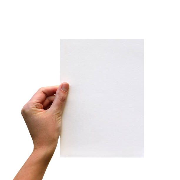 istock Female hands with clean sheet of paper 856900658