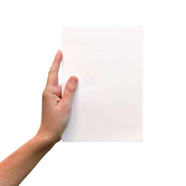 istock Female hands with clean sheet of paper 856901110