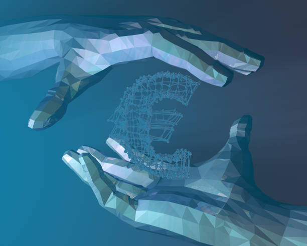 istock Human hand, financial currency symbol 856916014