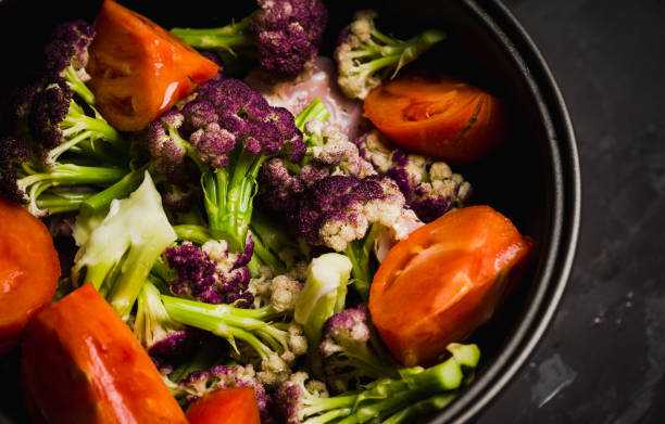 istock Vegetables and chicken in bowl ready for stewing 856916172