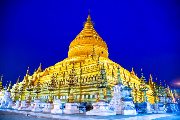 istock pagoda in ancient city on the twilight time, Myanmar 856917558