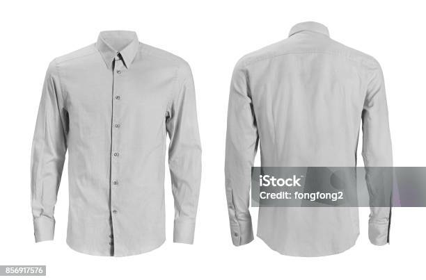 Formal Shirt With Button Down Collar Isolated On White Stock Photo - Download Image Now