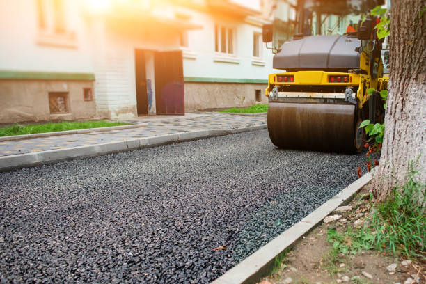 istock Background of asphalt roller that stack and press hot asphalt. Road repair machine 856919926
